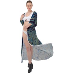 Dark Psychedelic Maxi Chiffon Beach Wrap by Cowasu