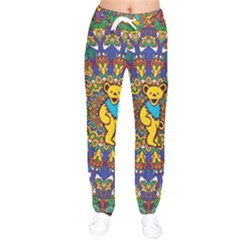 Grateful Dead Pattern Women Velvet Drawstring Pants by Cowasu