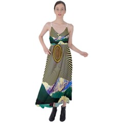 Surreal Art Psychadelic Mountain Tie Back Maxi Dress by Cowasu