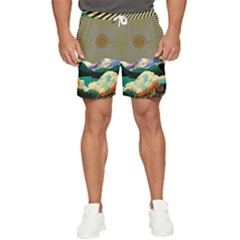 Surreal Art Psychadelic Mountain Men s Runner Shorts by Cowasu