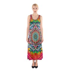 Mandalas Psychedelic Sleeveless Maxi Dress by Cowasu