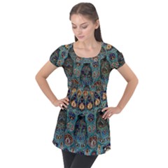 Saint Petersburg  Architecture Puff Sleeve Tunic Top by Bangk1t