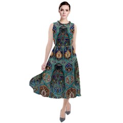 Saint Petersburg  Architecture Round Neck Boho Dress by Bangk1t