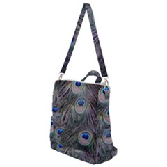 Peacock Feathers Peacock Bird Feathers Crossbody Backpack by Ndabl3x