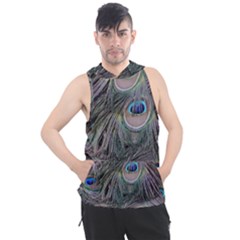 Peacock Feathers Peacock Bird Feathers Men s Sleeveless Hoodie by Ndabl3x