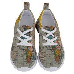 Vintage World Map Running Shoes by Cowasu