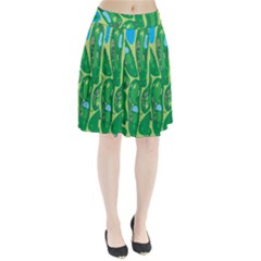 Golf Course Par Golf Course Green Pleated Skirt by Cowasu