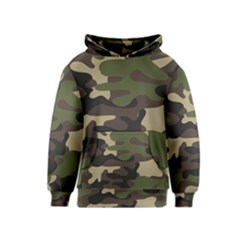 Texture Military Camouflage Repeats Seamless Army Green Hunting Kids  Pullover Hoodie by Cowasu