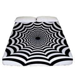 Spider Web Hypnotic Fitted Sheet (california King Size) by Amaryn4rt