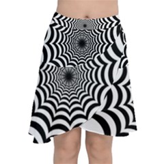 Spider Web Hypnotic Chiffon Wrap Front Skirt by Amaryn4rt