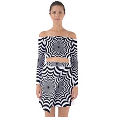 Spider Web Hypnotic Off Shoulder Top With Skirt Set by Amaryn4rt