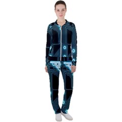 A Completely Seamless Background Design Circuitry Casual Jacket And Pants Set by Amaryn4rt