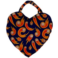 Space Patterns Pattern Giant Heart Shaped Tote by Amaryn4rt