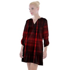 Black And Red Backgrounds Open Neck Shift Dress by Amaryn4rt