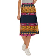 Pattern Ornaments Africa Safari Summer Graphic Midi Panel Skirt by Amaryn4rt