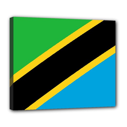 Flag Of Tanzania Deluxe Canvas 24  X 20  (stretched) by Amaryn4rt