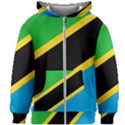 Flag Of Tanzania Kids  Zipper Hoodie Without Drawstring View1