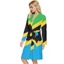 Flag Of Tanzania Long Sleeve Velvet Robe View2