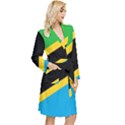 Flag Of Tanzania Long Sleeve Velvet Robe View3