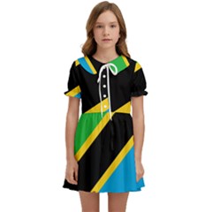 Flag Of Tanzania Kids  Sweet Collar Dress by Amaryn4rt