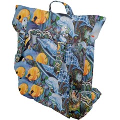 Colorful Aquatic Life Wall Mural Buckle Up Backpack by Simbadda