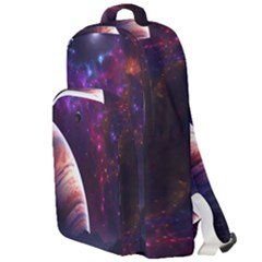 Clouds Fantasy Space Landscape Colorful Planet Double Compartment Backpack by Ravend