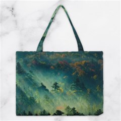 Green Tree Forest Jungle Nature Landscape Medium Tote Bag by Ravend