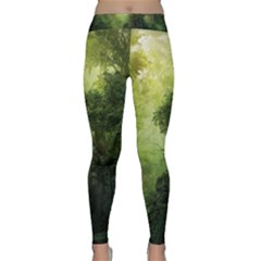 Green Beautiful Jungle Classic Yoga Leggings by Ravend