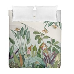 Tropical Jungle Plants Duvet Cover Double Side (full/ Double Size) by Ravend