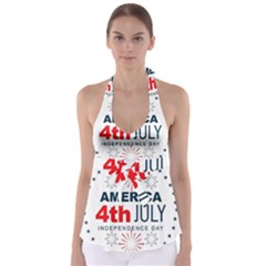 Independence Day Usa Babydoll Tankini Top by Ravend