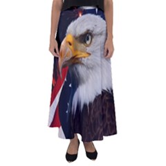 Fourth Of July Independence Day Usa American Pride Flared Maxi Skirt by Ravend