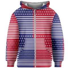 American Flag Patriot Red White Kids  Zipper Hoodie Without Drawstring by Celenk