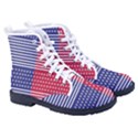 American flag patriot red white Men s High-Top Canvas Sneakers View3