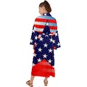 Patriotic american usa design red Maxi Kimono View2