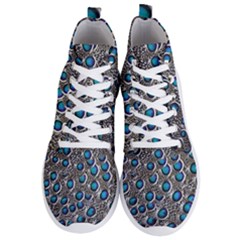 Peacock Pattern Close Up Plumage Men s Lightweight High Top Sneakers by Celenk