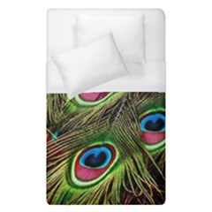 Peacock Feathers Color Plumage Duvet Cover (single Size) by Celenk