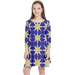 Seamless Pattern Background Kids  Quarter Sleeve Skater Dress by Vaneshop