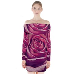 Beautiful Beauty Flower Bloom Long Sleeve Off Shoulder Dress by Vaneshop