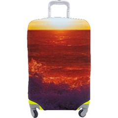 Sea Beach Sunset Sunrise Twilight Luggage Cover (large) by Vaneshop