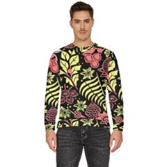 Flower Leaves Floral Flora Nature Men s Fleece Sweatshirt by Vaneshop