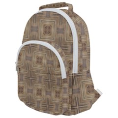 Abstract Wood Design Floor Texture Rounded Multi Pocket Backpack by Celenk