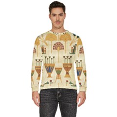 Egyptian Paper Papyrus Hieroglyphs Men s Fleece Sweatshirt by Vaneshop