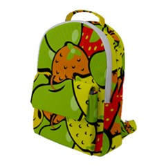 Fruit Food Wallpaper Flap Pocket Backpack (large) by Dutashop