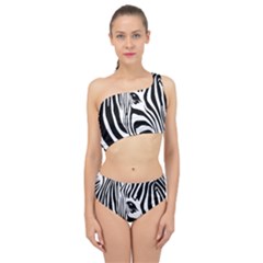 Animal Cute Pattern Art Zebra Spliced Up Two Piece Swimsuit by Amaryn4rt