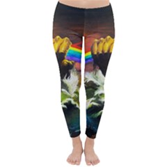 Rainbow Color Classic Winter Leggings by uniart180623