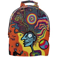 Hippie Rainbow Psychedelic Colorful Mini Full Print Backpack by uniart180623