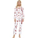 Nautical-seamless-pattern Womens  Long Sleeve Velvet Pocket Pajamas Set View1