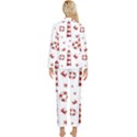 Nautical-seamless-pattern Womens  Long Sleeve Velvet Pocket Pajamas Set View2