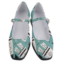 Cute-seamless-pattern-with-rocket-planets-stars Women s Mary Jane Shoes by uniart180623