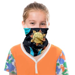 Seamless-pattern-with-sun-moon-children Face Covering Bandana (kids) by uniart180623